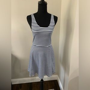 H&M Divided Blue and White Striped Dress